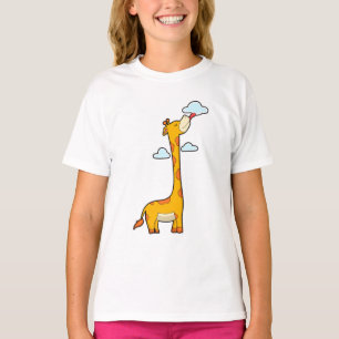 Camiseta Giraffe con nubes