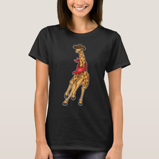 Camiseta Giraffe Cowboy Cowboy gorra (Anverso)