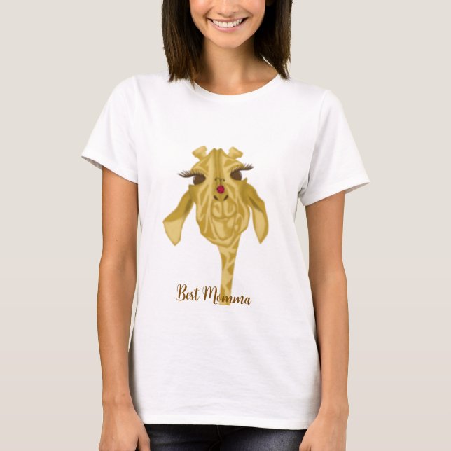 Camiseta Giraffe Cuidada Y Colorida (Anverso)