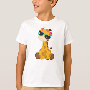 Camiseta Giraffe Cuta, Giraffe Con Gafas De Sol, Animal Cut