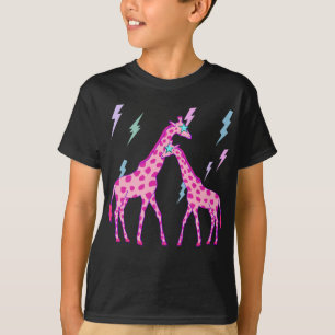 Camiseta Giraffe de arte de los adormidera, arte de los per