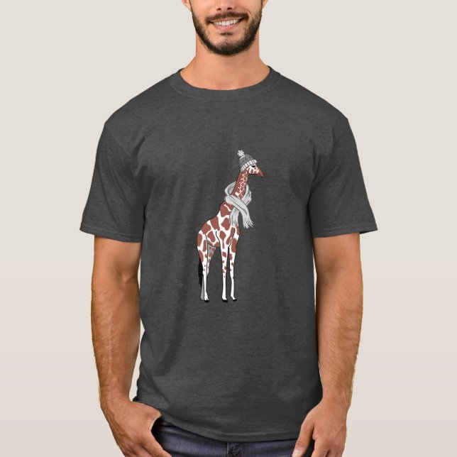 Camiseta Giraffe de invierno T-Shirt (Anverso)