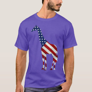 Camiseta Giraffe Día de la Independencia Niños Chicas 4 De