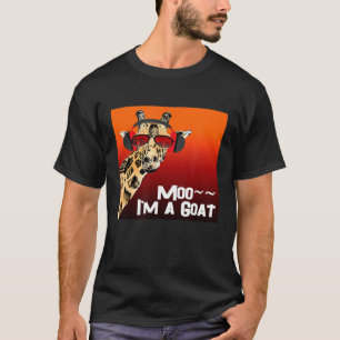 Camiseta Giraffe Dice Moo Que Soy Una Música De Cabra