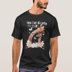 Camiseta Giraffe dice que amo a las jirafas
