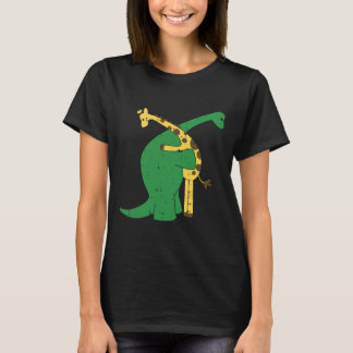Camiseta Giraffe Dinosaur Hug Love Dino Animales