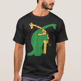 Camiseta Giraffe Dinosaurio abrazo amor Dino Animales Safar