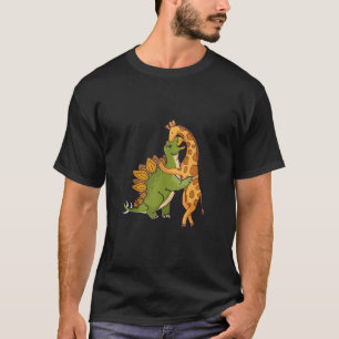 Camiseta Giraffe Dinosaurio abrazo amor Dino Animales Safar