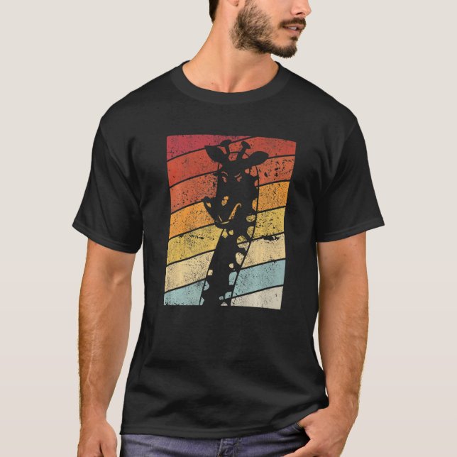 Camiseta Giraffe Diseño Un Estilo Retro Giraffe Premium (Anverso)