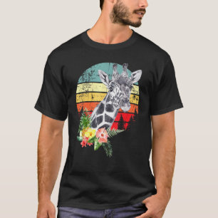 Camiseta Giraffe Earth Day Every Day vintage retro sunset