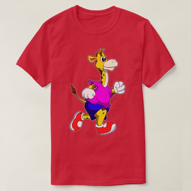 Camiseta Giraffe en carrera (Diseño del anverso)