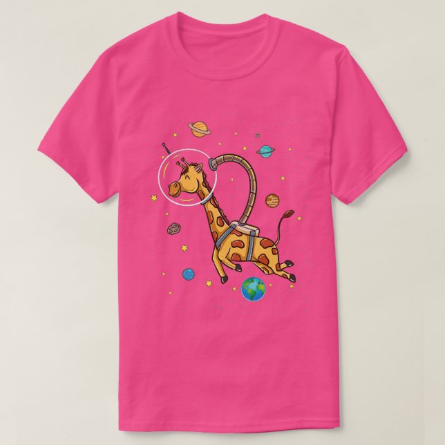 Camiseta Giraffe En El Espacio Giraffe Lover (Diseño del anverso)