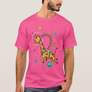 Camiseta Giraffe En El Espacio Giraffe Lover