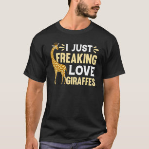 Camiseta Giraffe en el zoológico de Giraffe me encanta la j