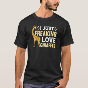Camiseta Giraffe en el zoológico de jirafa me encanta a las