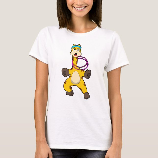 Camiseta Giraffe en Fitness con anillo de ala (Anverso)