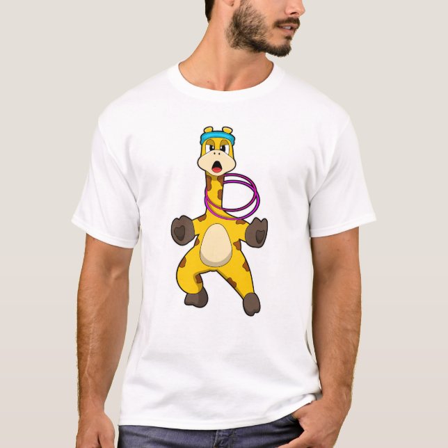 Camiseta Giraffe en Fitness con anillo de ala (Anverso)