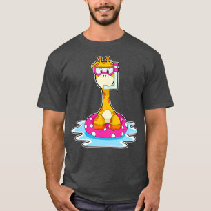 Camiseta Giraffe en Natación con Snorkel