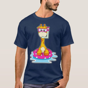 Camiseta Giraffe en Natación con Snorkel