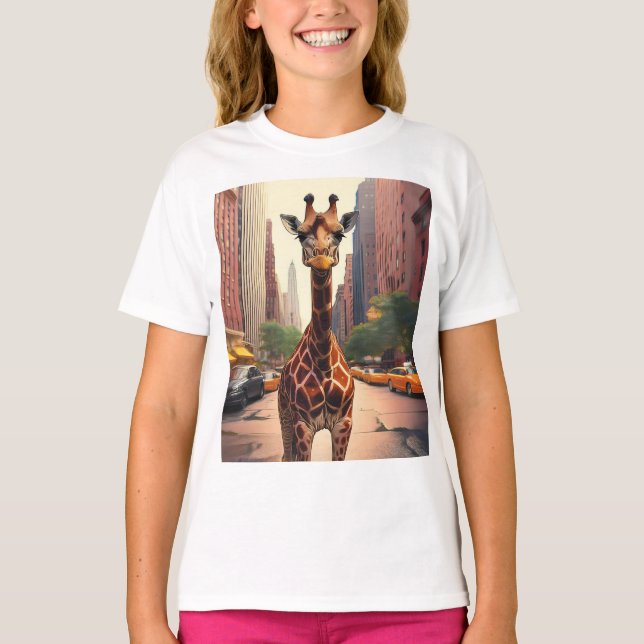 Camiseta Giraffe en Nueva York (Anverso)