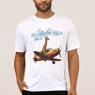 Camiseta Giraffe en un avión