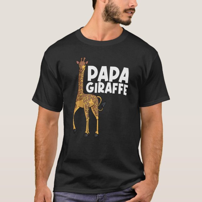 Camiseta Giraffe For Dad Grandpa Men Giraffe Animal (Anverso)