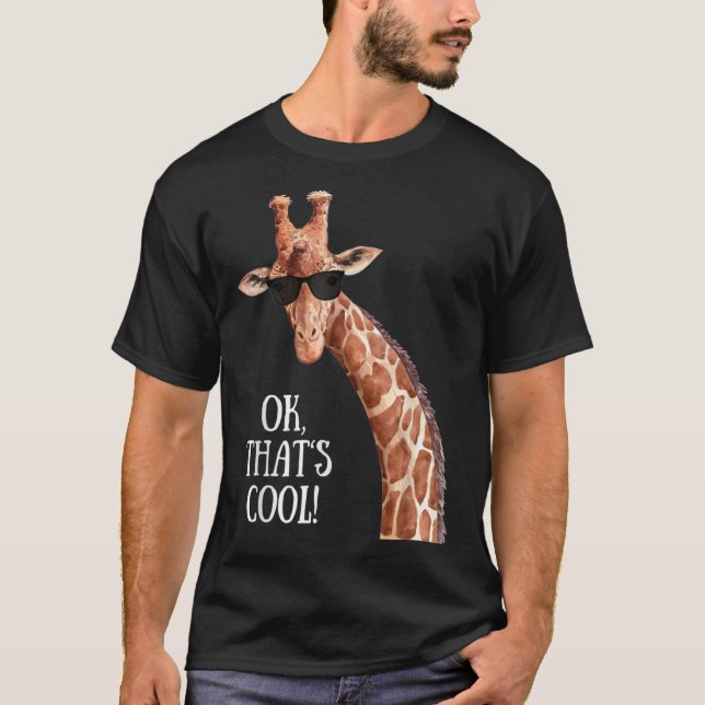 Camiseta Giraffe Gafas de sol Verano Clásico T-Shirt (Anverso)