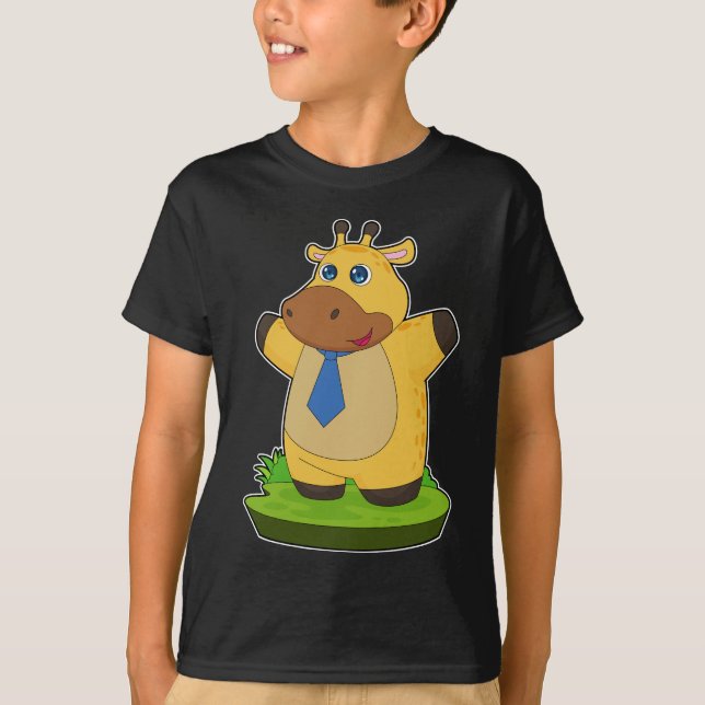 Camiseta Giraffe Gentleman Necktie (Anverso)