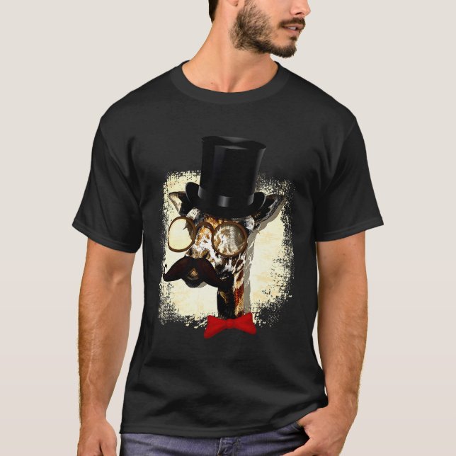 Camiseta Giraffe Gorra Y Big Mustache (Anverso)