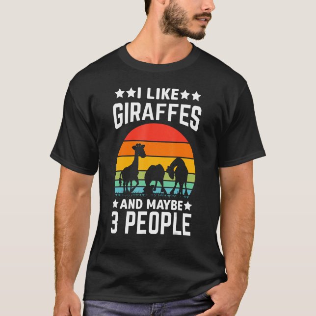 Camiseta Giraffe Graphic Giraffe Zoo Animal (Anverso)
