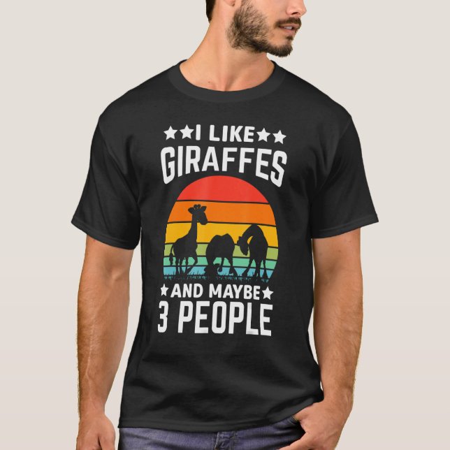 Camiseta Giraffe Graphic Giraffe Zoo Animal (Anverso)