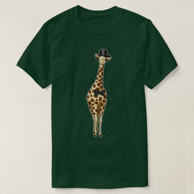 Camiseta Giraffe Groom Ribbon Boda (Diseño del anverso)