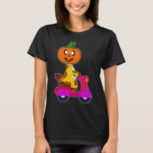 Camiseta Giraffe Halloween Calabaza Scooter
