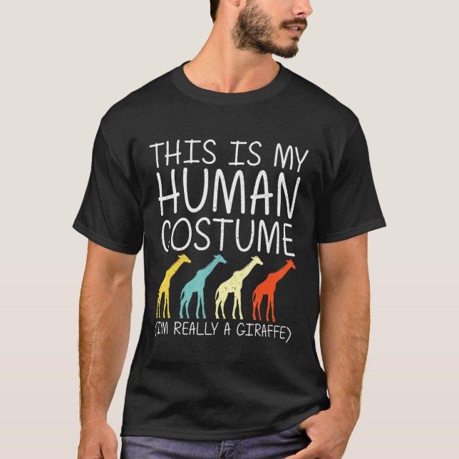 Camiseta Giraffe Halloween Rastreo humano Okapi Eas (Anverso)