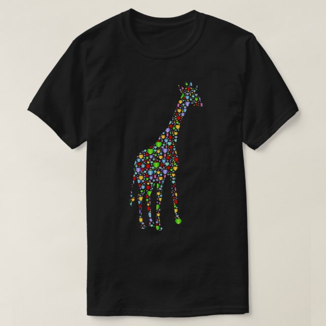 Camiseta Giraffe Hearts Silhouette (Diseño del anverso)