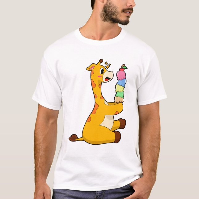 Camiseta Giraffe Helado Waffle (Anverso)