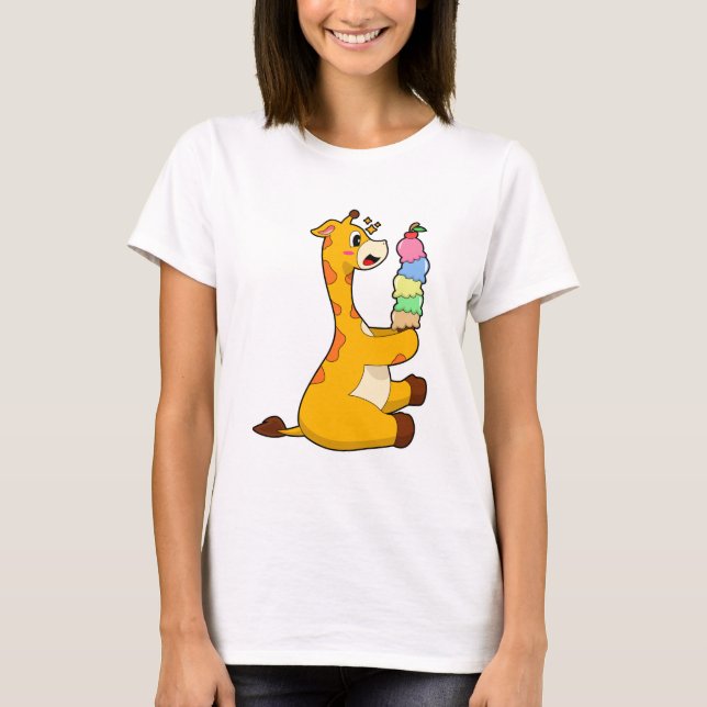 Camiseta Giraffe Helado Waffle (Anverso)