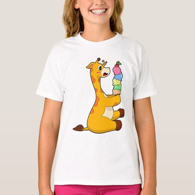 Camiseta Giraffe Helado Waffle (Anverso)