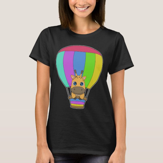 Camiseta Giraffe Hot air balloon (Anverso)
