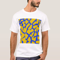 Giraffe Imprimir amarillo azul