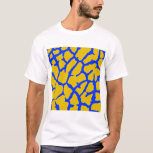 Camiseta Giraffe Imprimir amarillo azul