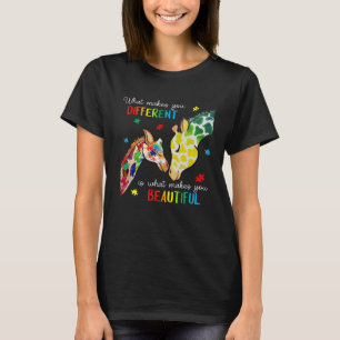 Camiseta Giraffe Lo Que Te Hace Diferente Conciencia De Aut