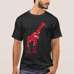 Camiseta Giraffe Lover Cute Love Hearts Animales Parejas Va