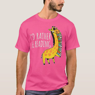 Camiseta Giraffe Lover Leer libros Bookworm Giraffe