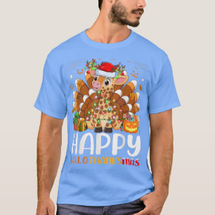 Camiseta Giraffe Lover Navidades de Halloween Feliz Hallogr
