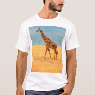 Camiseta Giraffe majestuosa: Temporada seca de Masai Mara
