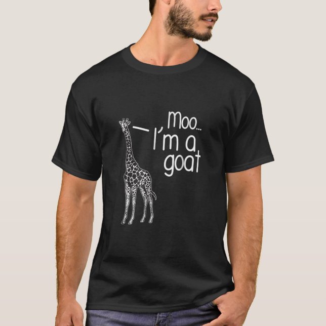Camiseta Giraffe Moo Soy una cabra (Anverso)