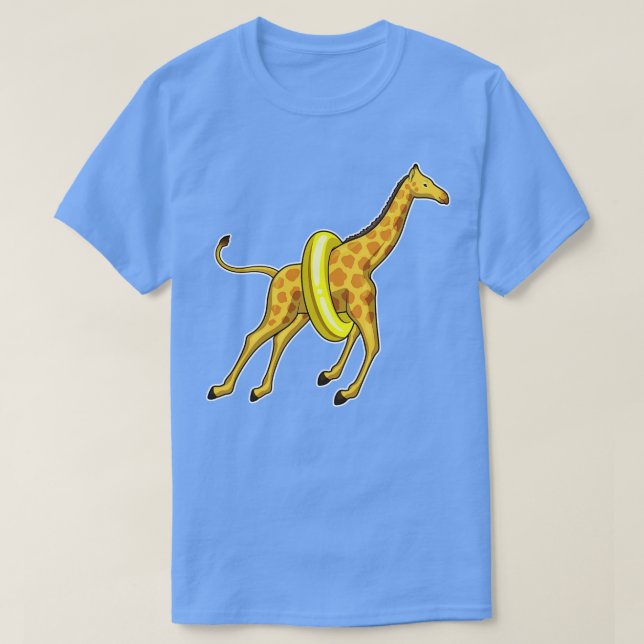 Camiseta Giraffe Natación En Vida (Diseño del anverso)