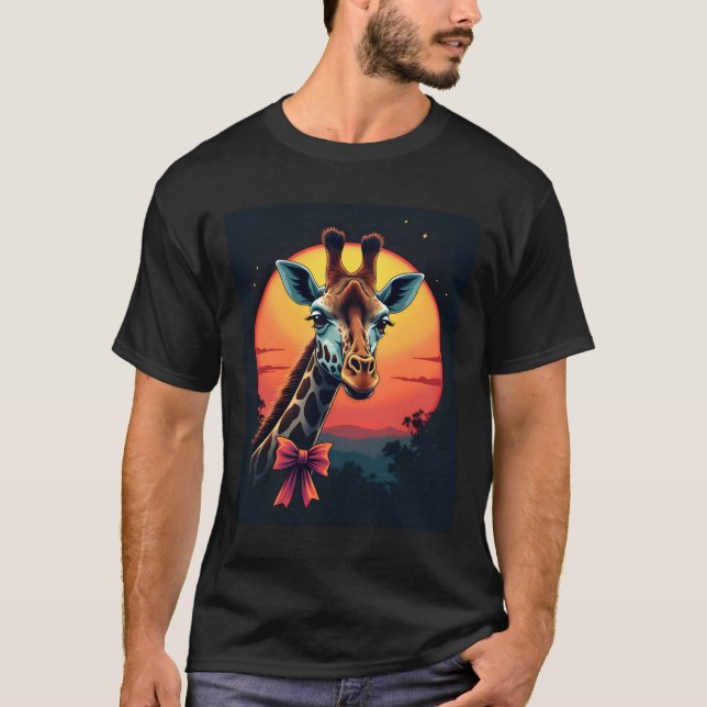 Camiseta Giraffe Neck Like a Rollercoaster Run Funny Retro  (Anverso)