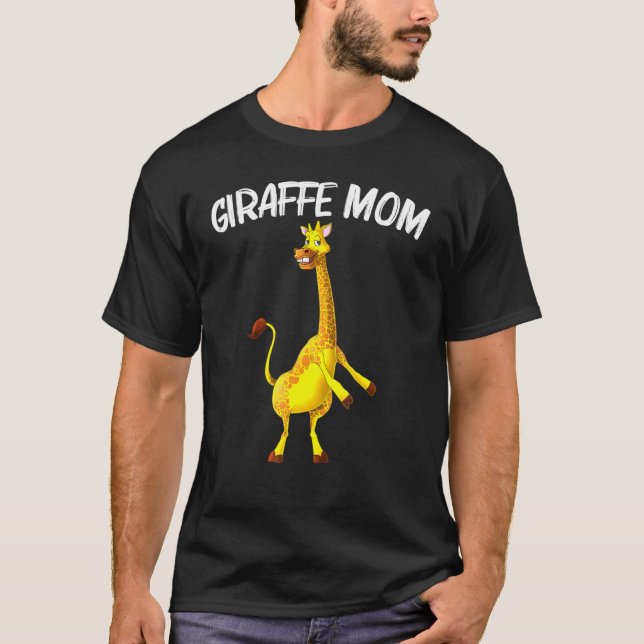 Camiseta Giraffe para las madres animales salvajes en el zo (Anverso)